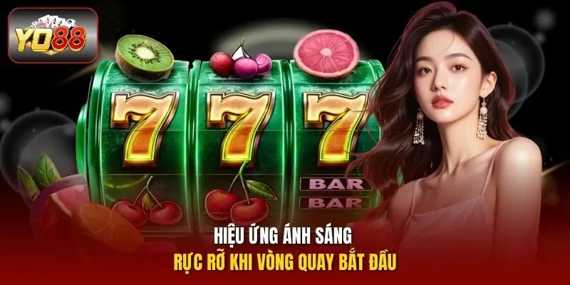 Hiệu ứng ánh sáng rực rỡ khi vòng quay bắt đầu